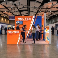 Stand d'exposition mural réutilisable 10x10 pieds sans outil, en aluminium SEG, avec caisson lumineux à sublimation, pour salon professionnel