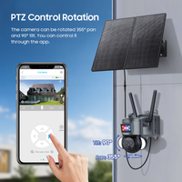 SECTEC extérieur 7/24 heures d'enregistrement 12X Zoom Daul lentille 20W panneau solaire batterie PTZ PIR Wifi étanche sécurité 6MP 4G caméra