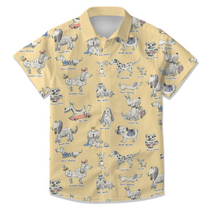 Men's Hawaiian Shirt Short Sleeve Tropical Print Summer Vacation Casual Turn-<b>down</b> Collar Breathable Poplin Fabric - Product Image 4