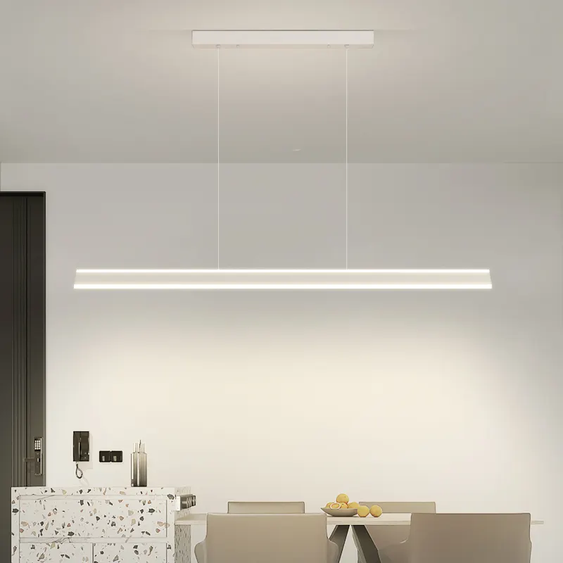Illuminazione a sospensione minimalista di alta qualità 80cm 100cm 120cm 150cm lampade a sospensione a soffitto a Led dimmerabili lampada da ristorante a LED