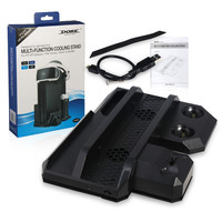 Base de Refrigeración para PS4 Pro Slim y PS VR, Estación de Carga para 3 Controles, 2 Ventiladores de Refrigeración para Accesorios de Control de PlayStation 4 Move