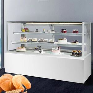 Baixo frete Global distribuição refrigerado vitrine geladeira bolo exibição comercial bolo vitrine geladeira vitrine