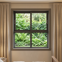 Ventanas Corredizas de Vidrio con Aislamiento Térmico y Resistentes al Viento, de Aleación de Aluminio, Horizontales, a Prueba de Huracanes, para Cocina Exterior