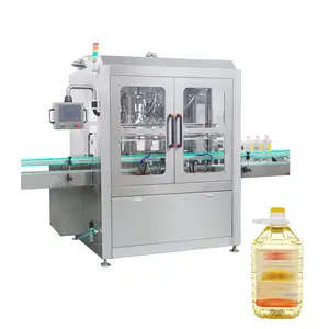 Full Automatic Stainless Steel 6000bph Soybean Food Oil Filling Machine Linear Piston Sesame Oil Production Line For Bottle