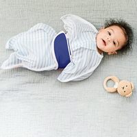 Service OEM Grande Taille Imprimé Bambou Spandex Tricotage Hiver Bébé Sac De Couchage Sac Zipadee-Zip Swaddle