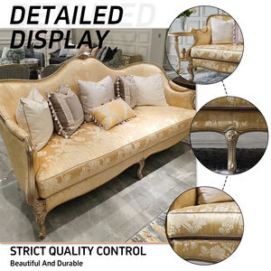 Ensembles de canapés de meubles classiques français conceptions de tissu de soie avec prix pour meubles de salon - Product Image 2