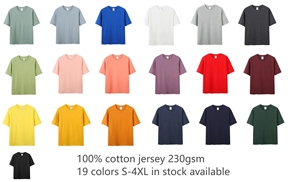 Camiseta de talla grande 4XL con logotipo personalizado para hombre, 100% de algodón, 230gsm, cuello redondo, manga corta, camiseta blanca lisa en blanco, camiseta para hombre al por mayor - Product Image 2