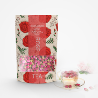 Boîte de sachets de thé aux herbes Phnom Penh à bord doré, personnalisée, en vrac, pour la beauté et le blanchiment de la peau, thé à la rose en bouteille