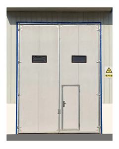 <span class=keywords><strong>Puerta</strong></span> Corredera de <span class=keywords><strong>Dos</strong></span> Paneles 2025, <span class=keywords><strong>Puerta</strong></span> Peatonal Automática de Acero Resistente con Aislamiento para Almacenes y Garajes - Product Image 3