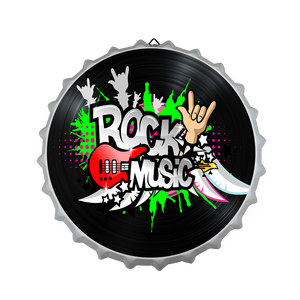 ป้ายโลหะสั่งทำขนาด 35 ซม. - พิมพ์ลาย UV ฝาขวดเบียร์ร็อคกี้ สำหรับตกแต่งผนัง - Product Image 4