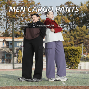 Pantalones Cargo Jogger para Hombre, Corte Recto, Holgados, con Cordón, Cintura Baja, Múltiples Bolsillos, Estilo Casual Urbano - Product Image 2