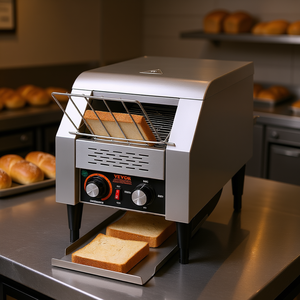 Four à pain commercial Vevor, capacité 150 tranches par heure, en acier inoxydable, pour restaurants et boulangeries - Product Image 2