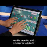 15 Inch IP65 Resistive Touch Industrial 10 Points Embedded Touch Screen Monitor Wall Mounted Industrial Monitor