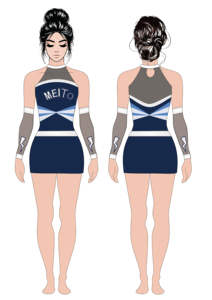 Oferta exclusiva de uniforme de animadora en camisetas sin mangas, falda y vestido elegante para niñas, niños y mujeres - Product Image 5