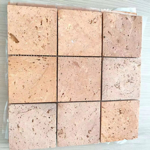 Pierre de pavé en argile gris foncé à face fendue naturelle de forme carrée avec dos en maille, durable et traditionnelle - Product Image 1