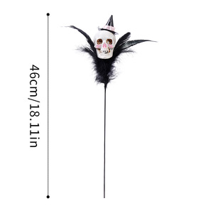 Hot Selling Halloween Feather Skeleton Pumpkin Branch Bouquet Creative Home Party Decoration - Product Image 5