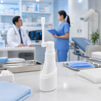 Flacon pulvérisateur nasal rotatif en PE dépoli de qualité médicale de 25 ml en forme de nez d'éléphant, avec pompe, pour liquides buccaux et médicaments de santé - Vente en gros