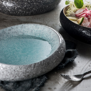 Plato Ovalado de Cerámica para Restaurante, Diseño de <span class=keywords><strong>Roca</strong></span>, para Sushi, Salmón, <span class=keywords><strong>Platos</strong></span> Fríos, <span class=keywords><strong>Platos</strong></span> Hondos para Postre - Product Image 3