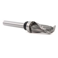Fraise à rainurer en spirale à 2 cannelures en carbure monobloc pour le travail du bois, avec queue de 1/4 pouce, pour fraisage de précision et de défonçage