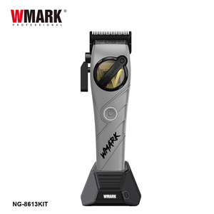 WMARK NG-8613KIT <span class=keywords><strong>Tagliacapelli</strong></span> Ricaricabile con Batteria Ecologica Rifinitore di Dettagli da <span class=keywords><strong>Uomo</strong></span> Grigio Kit da Barbiere ad Alta Velocità per Salone - Product Image 4
