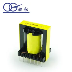 China Manufacture Supply ER35 220v 24v Vertical 7+7pin High Frequency Transformer