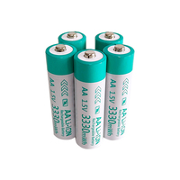 2025 4 pièces LOGO personnalisé 3330nwh 1.5v Aa batterie au Lithium Rechargeable batterie Li-ion pour télécommande souris jouet électrique batterie