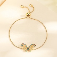 Couleur Creuser Papillon Gemme Fine Diamant Bracelet Charmes En Gros Pierres Naturelles Pour Bracelets