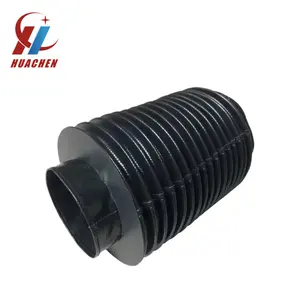 Black Round Telescopic Fabric Dust Cover Screw Bellows Cylinder Bellows