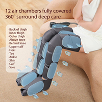 Masseur de Jambes à Chaleur Intelligent à 3 Vitesses, Thérapie Musculaire Électrique Portable à Faible Bruit, Masseur de Jambes, Compression d'Air