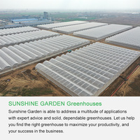 Serre agricole/commerciale/multi-spans de 10 000 m2 en film/Po/PE/plastique avec système hydroponique/irrigation goutte à goutte