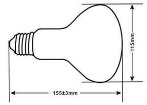 UVB Reptilien-Wärmelampe 60W 150W 100 Watt Reptilien-Vivarium <span class=keywords><strong>Terrarium</strong></span> Heizlampen UVA für Bartagamen Schildkröten - Product Image 4