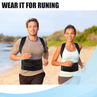 Orthèse médicale ajustable en néoprène/nylon, correcteur de posture, soutien dorsal