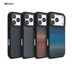Étui de téléphone en fibre d'aramide Kevlar bleu Aikusu pour iPhone 13 14 15 16 17 pro max - Product Image 6