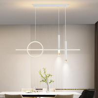Lustre Nordique Postmoderne Noir à Source LED, Hauteur Réglable, Commande Intelligente pour Restaurants, Salles à Manger, Îlots de Cuisine