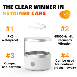 Nouveau Nettoyeur Ultrasonique Dentaire UV Mini 2026 45kHz Haute Fréquence Électrique pour Produits Dentaires Corps Cylindrique Transparent - Product Image 5