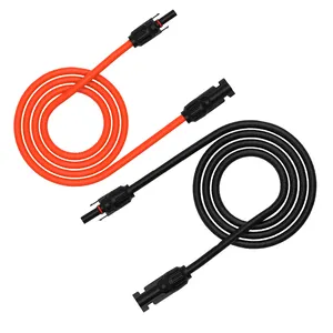 TUV Approved solar panel extension cable with solar dc pv connector MC 4 female and male H1Z2Z2-K 4mm2 solar extension cable