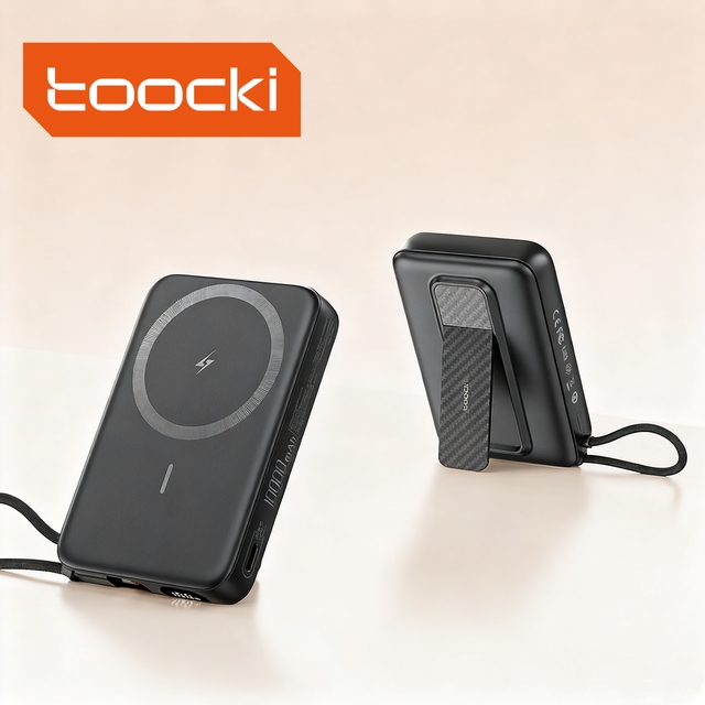 Toocki High-Capacity 10000mAh Power Bank with USB-C Cable 18W Input & 22.5W Output for Fast Charging Needs