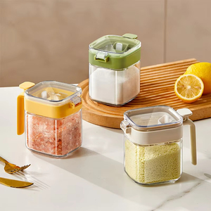 Juego de Recipientes Cuadrados de Vidrio para Condimentos de Camping, con Tapa Desmontable, Portátiles y Ecológicos, para Cocina - Product Image 4