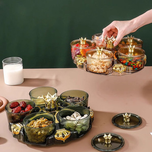Nouveau 2024 Boîte de rangement hermétique de qualité alimentaire pour cuisine, avec plateau à fruits et plateau rotatif multi-compartiments pour collations - Product Image 5