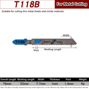 Juego de 5 Hojas de Sierra de Calar Profesionales Industriales ALLUSE, Personalizables OEM, con Vástago en T, 4MM TPI, 224MM de Longitud, 1.5MM de Grosor - Product Image 5