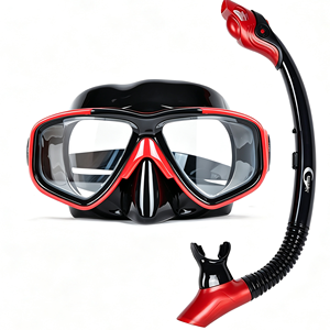 Lunettes de plongée en verre trempé anti-buée pour hommes, plongée sous-marine professionnelle, bleu, certifiées CE, résistantes aux chocs - Product Image 3