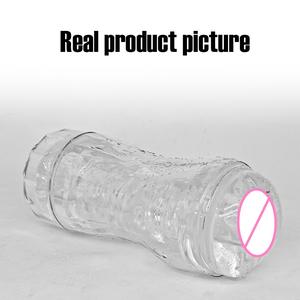 Venta al por mayor de la popular copa de avión transparente de TPE de doble cabeza para succión anal masculina, entrenador de masturbación - Product Image 3