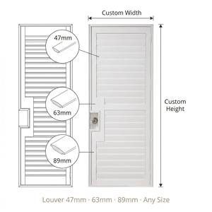 <span class=keywords><strong>Volets</strong></span> de porte à la française en bois massif de Paulownia, peints, sur mesure, à montage encastré/extérieur, OEM, usage quotidien - Product Image 5