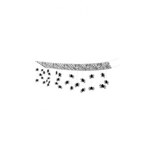 PLASTIC SPIDER FEAST W. 300 H. 70CM - Product Image 1