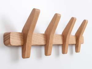 Perchero de Pared con Cuatro Ganchos, Perchero Artístico para Colgar Bolsos y Sombreros - Product Image 1