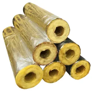 Insulation Of Glass Wool Roll And Aluminum Foil Gas Stove Insulation Glass Wool Tube