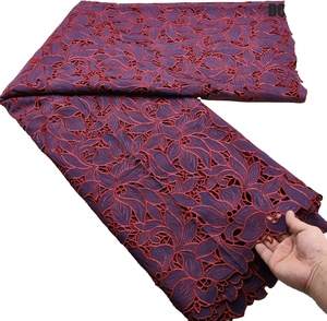 Squisito cavo Guipure pizzo africano tessuto francese ricamo <span class=keywords><strong>donna</strong></span> africano vestito all'ingrosso tessuto abito da sposa Dubai pizzo - Product Image 1