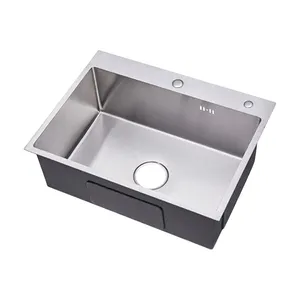 Foshan Supplier SUS Sink Vanity Top Brushed Satin Sink Surface Stainless Steel Kitchen Sink