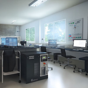 Atlas Copco sf8 + sf8 sf8t FF Máy nén khí cuộn không dầu 7.4kW 10HP 8bar/116psi 10Bar/145psi máy công nghiệp cố định - Product Image 6