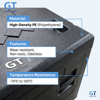 Valise de transport multi-usages en plastique PE, type ATA, pour câbles, avec roulettes